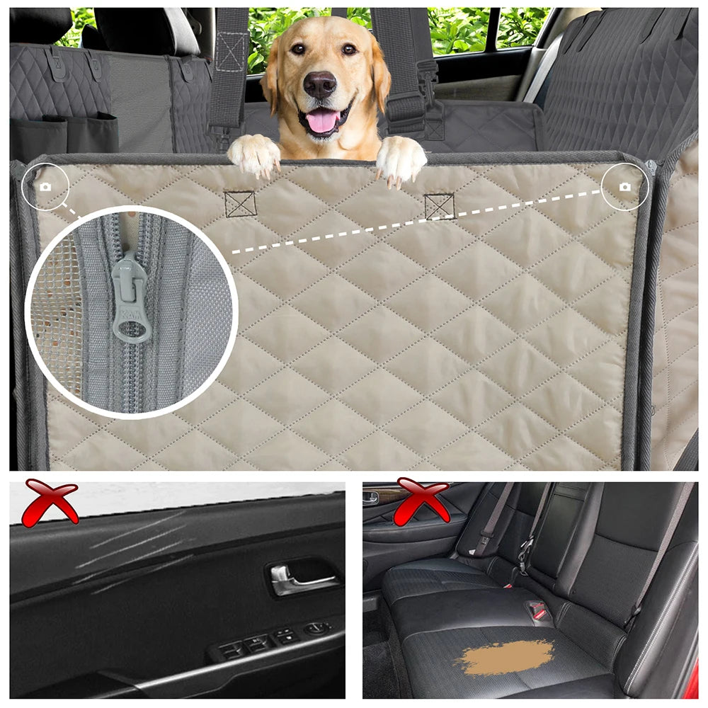 Car Seat Cover Waterproof Pet Travel Hammock Back Seat Protector Mat Safety Carrier