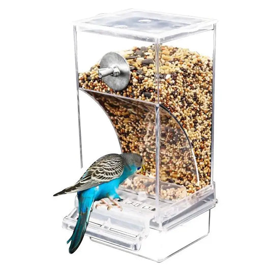 Bird Feeder For Cage Clear Acrylic Splash-Proof Anti Spill