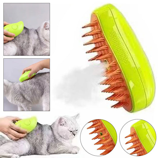 3 In 1 Steamy Brush Grooming Comb Self Cleaning