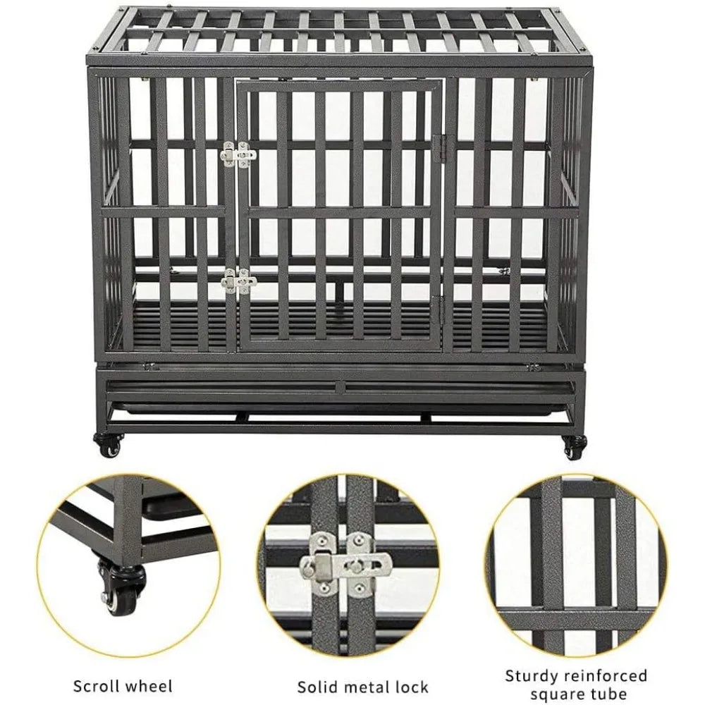 38 Inch Heavy Duty Metal Dog Kennel