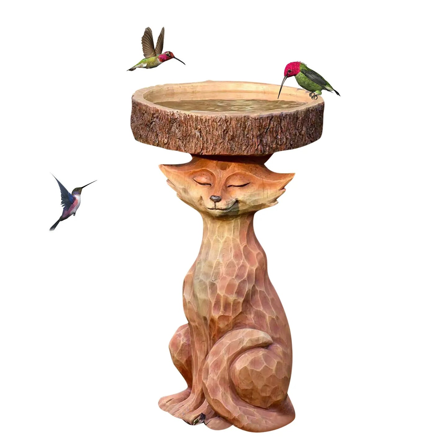 Garden Resin Bird Bath Drinking Feeder Decoration Artifact Hummingbird Outdoor