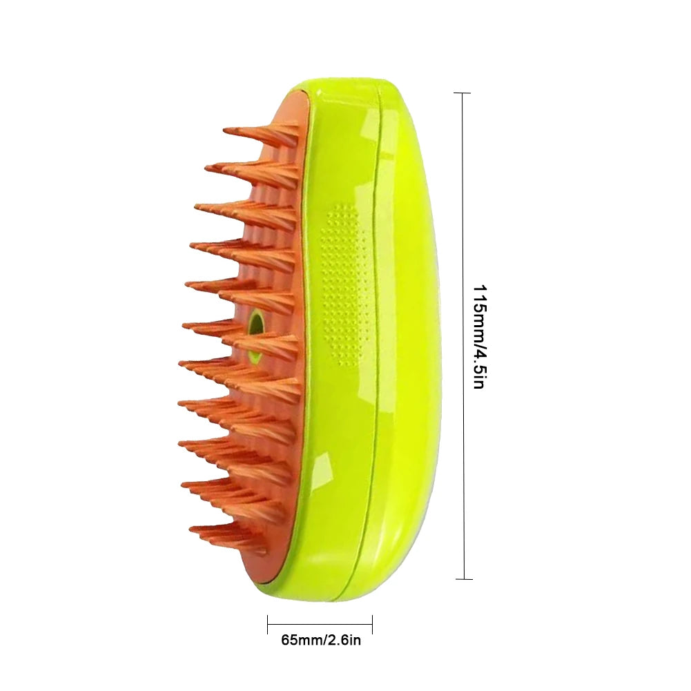 3 In 1 Steamy Brush Grooming Comb Self Cleaning