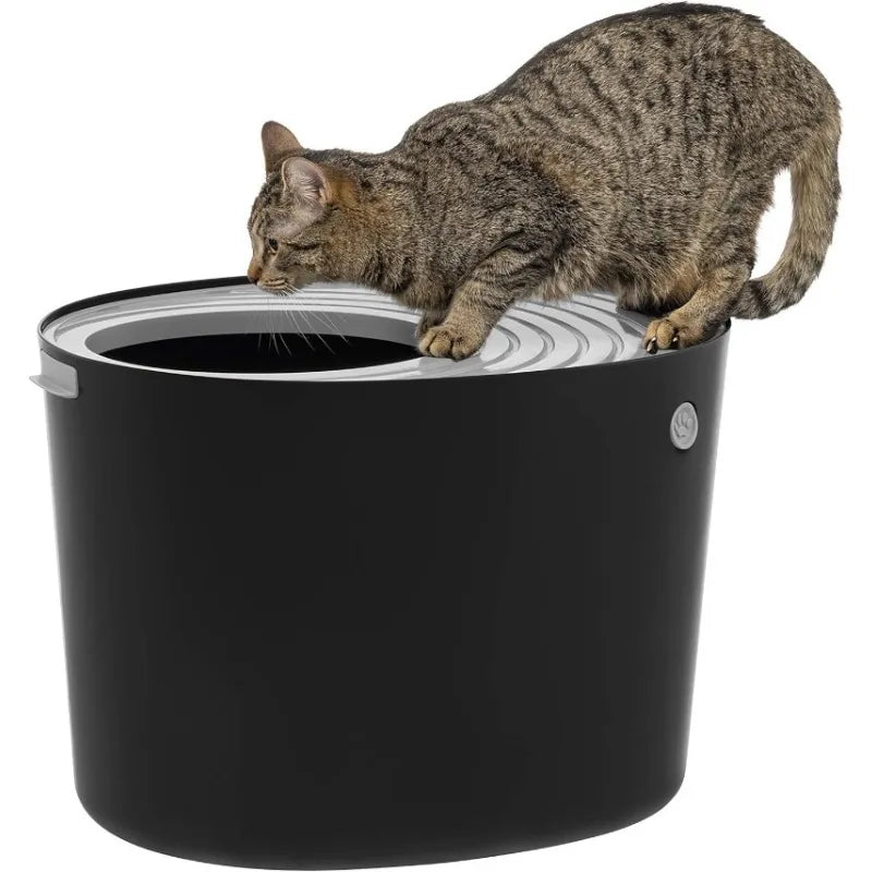 Large Top Entry Cat Litter Box with Scoop