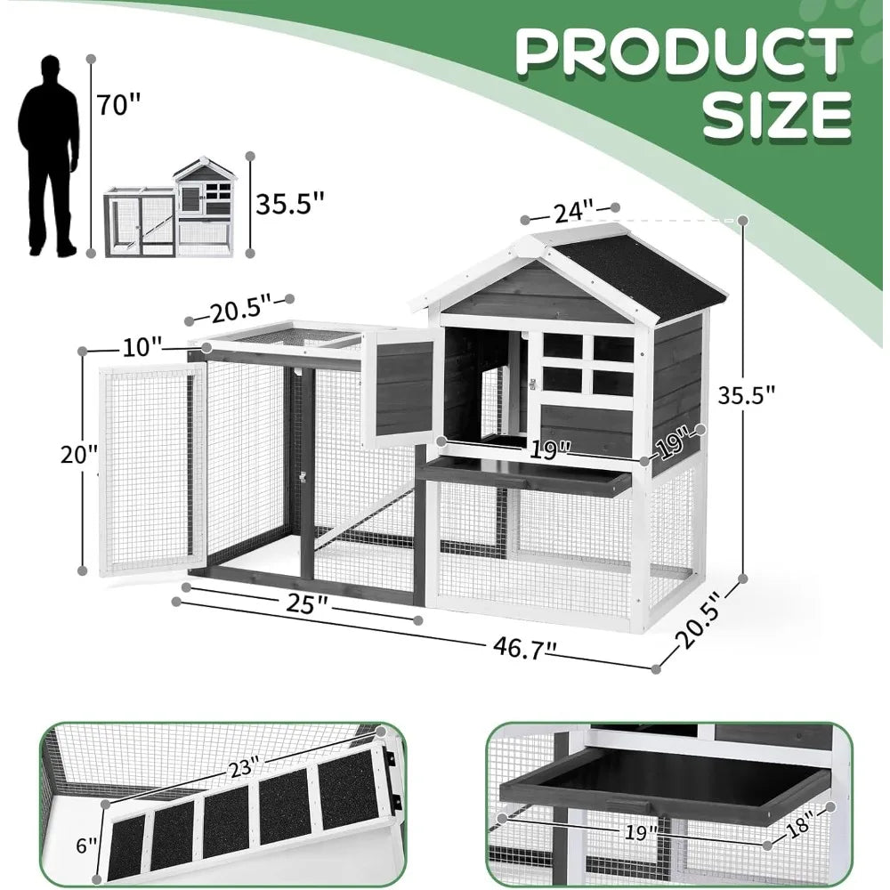 Small Wood Chicken Coop, Plus Small Animal Pen