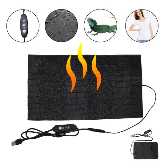 USB Heating Pad Terrarium Adjustable Temperature Controller Incubator Mat