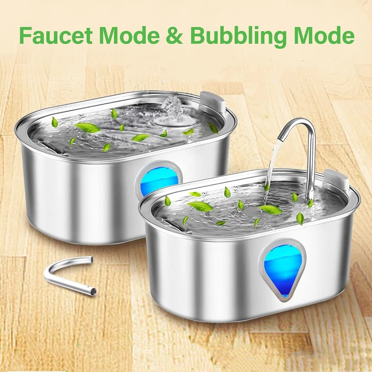 3.5L large capacity stainless steel water fountain with LED Lighting