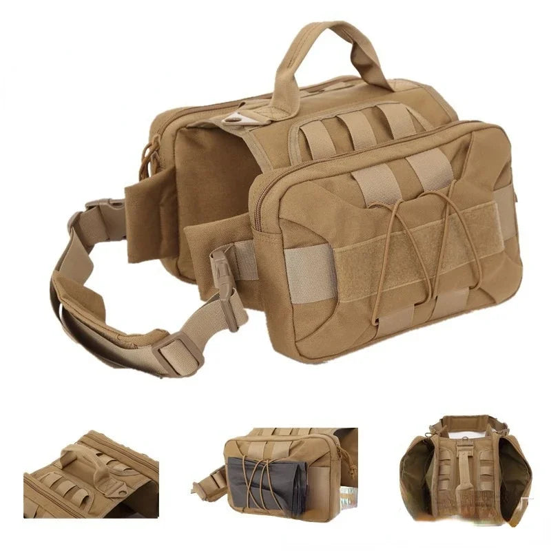 Saddle Bag Harness Tactical Durable Vest Leash