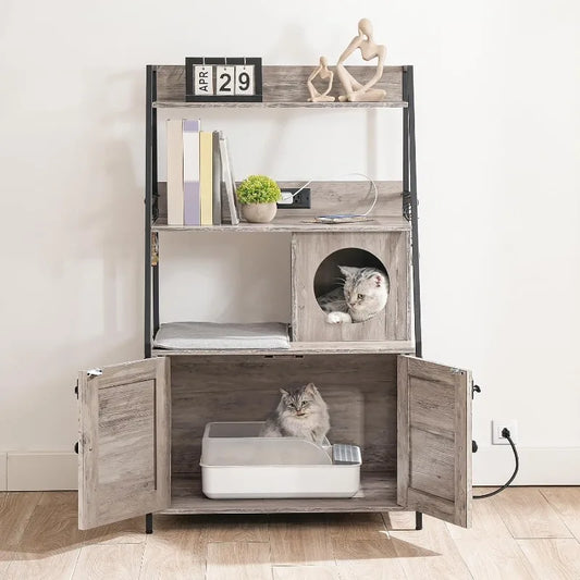 Hidden Litter Box with Cat House