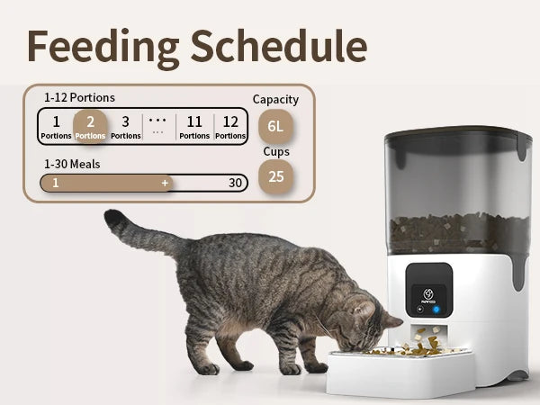 Smart Automatic  WiFi Pet Feeder with APP Control for Remote Feeding