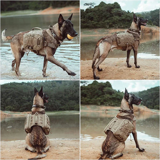 Saddle Bag Harness Tactical Durable Vest Leash