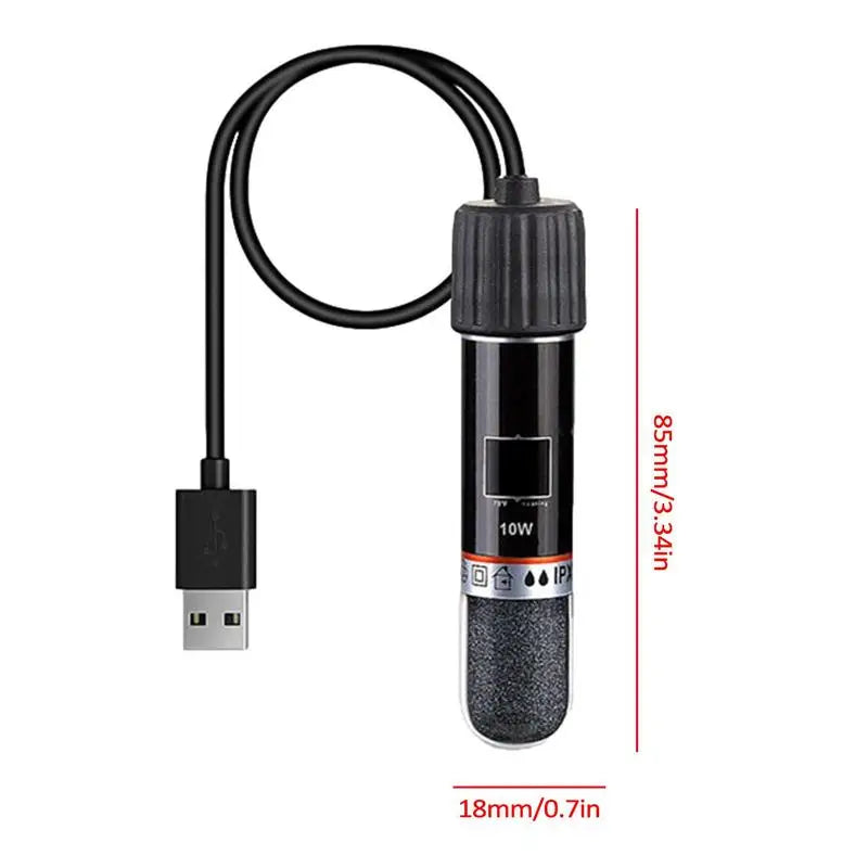 USB Mini Aquarium heating rod for Small Fish Tank 26 C Constant Temperature