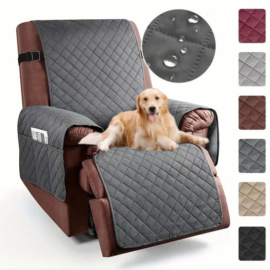 1pc Waterproof Recliner Chair Cover, Reclining Couch Covers For Pets, Slipcover Furniture Protector