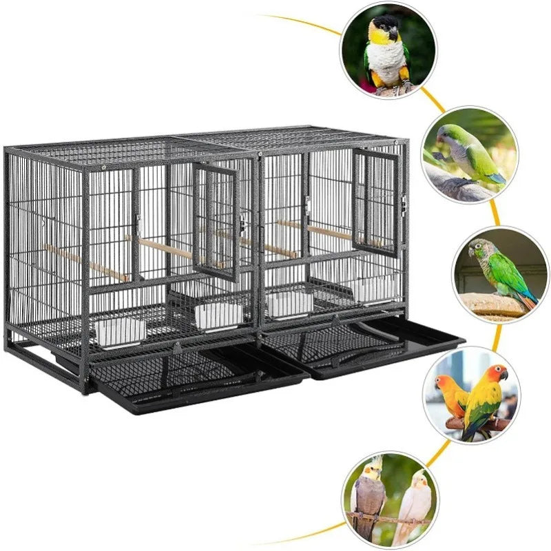 Stackable Bird Cage and Divided Breeder Cage