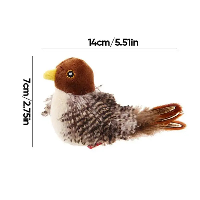 Interactive Cat Toys Electric Squeaky Simulation Bird Plush