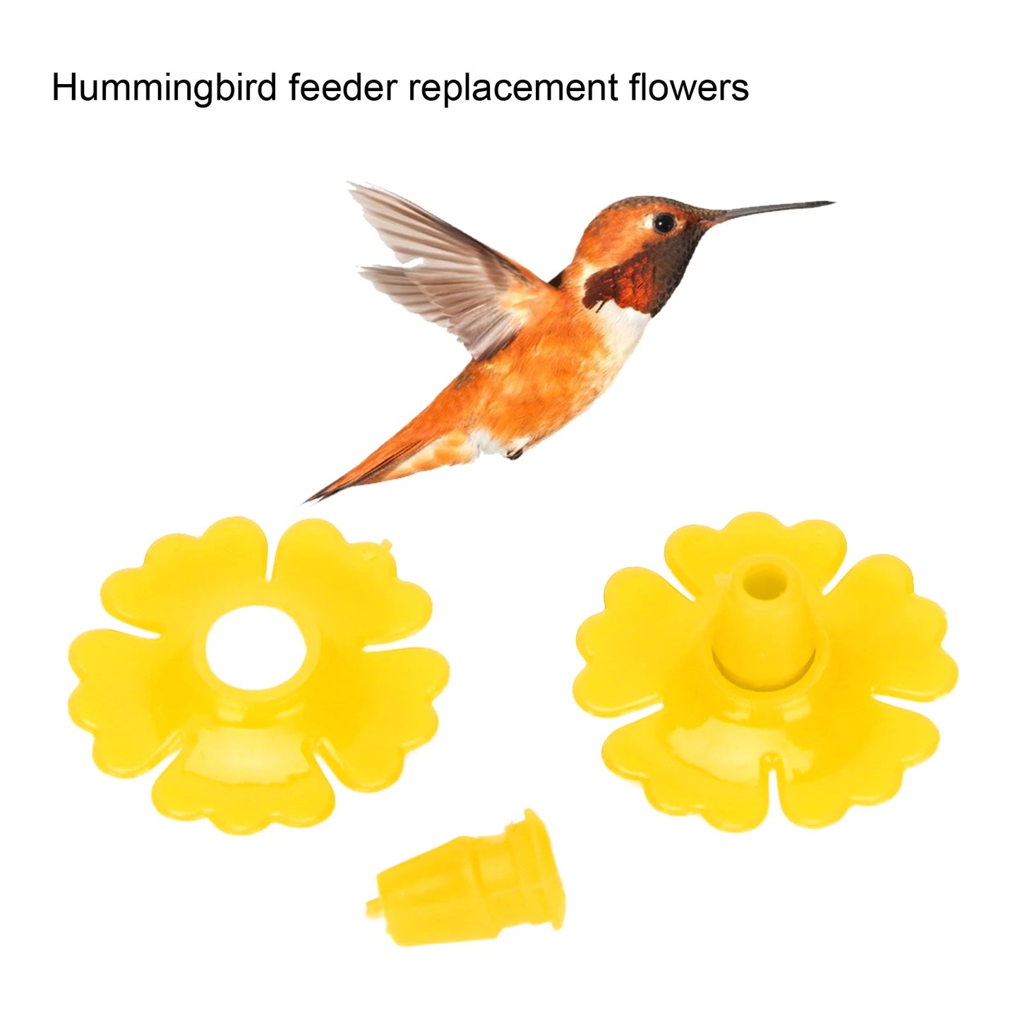 30 Set Hummingbird Feeder Flowers Hanging Bird Feeding Ports Replacement Parts