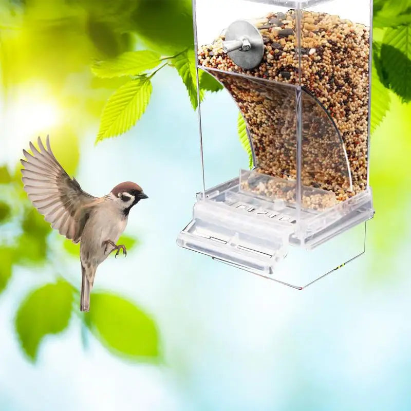 Bird Feeder For Cage Clear Acrylic Splash-Proof Anti Spill