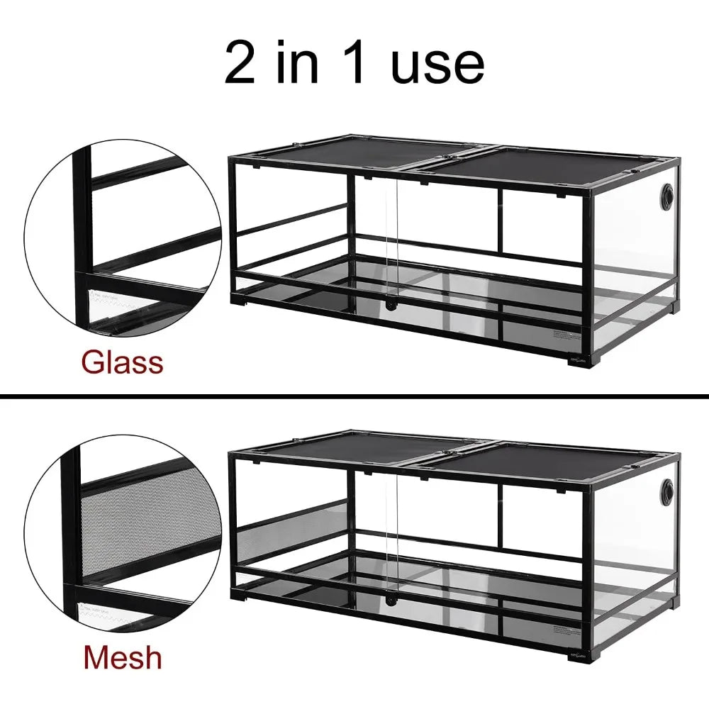 85 Gallon Reptile Glass Terrarium  for Reptiles Amphibians