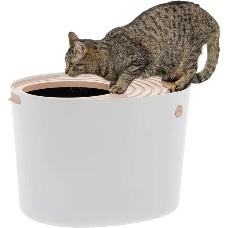 Large Top Entry Cat Litter Box with Scoop