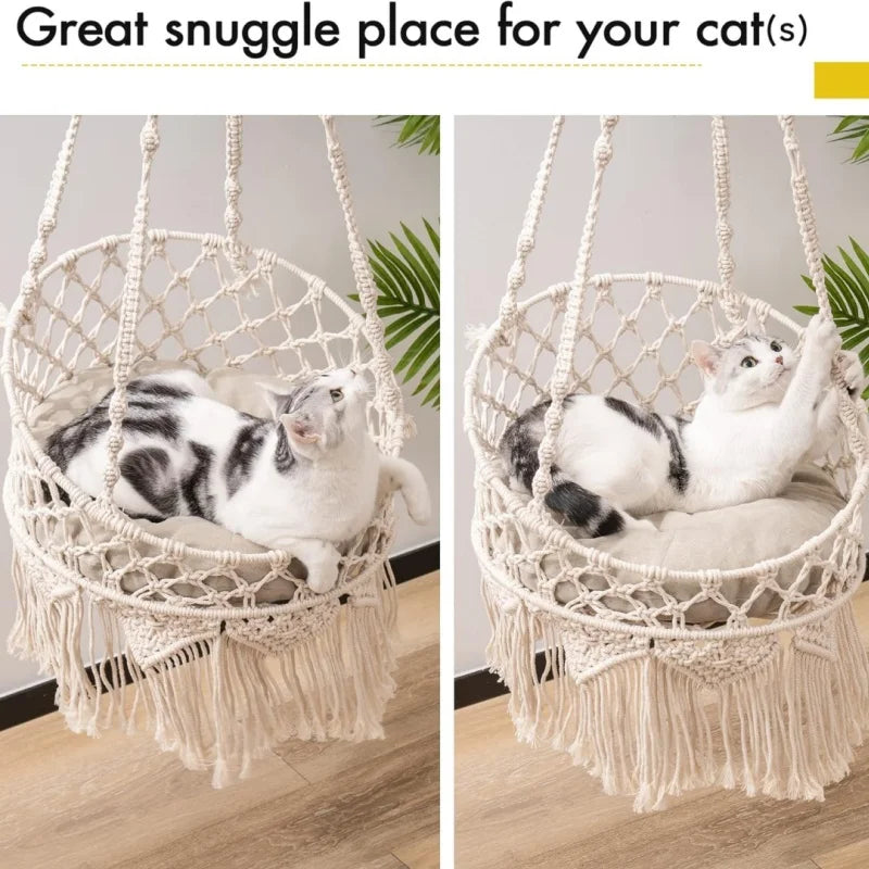 Handwoven Pet Cat Hammock Swing Bed