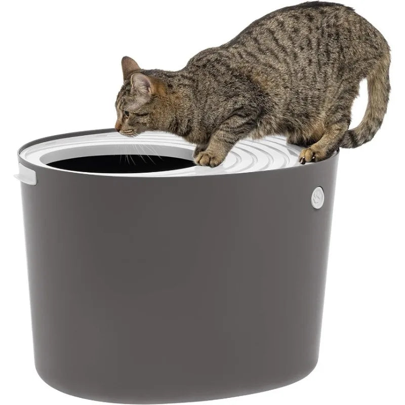 Large Top Entry Cat Litter Box with Scoop